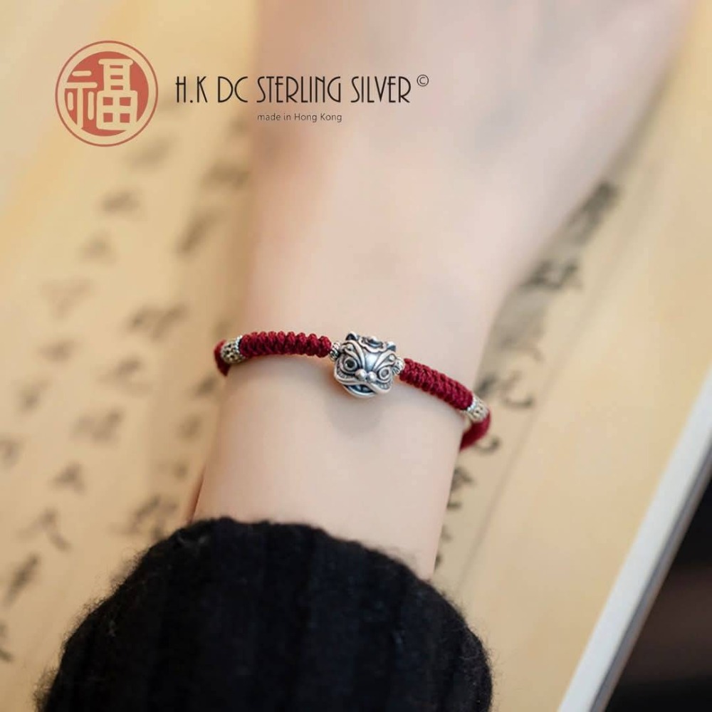 H.K DC925純銀@C0204-新年財富吞金獸祈福手環(多選)-細節圖3