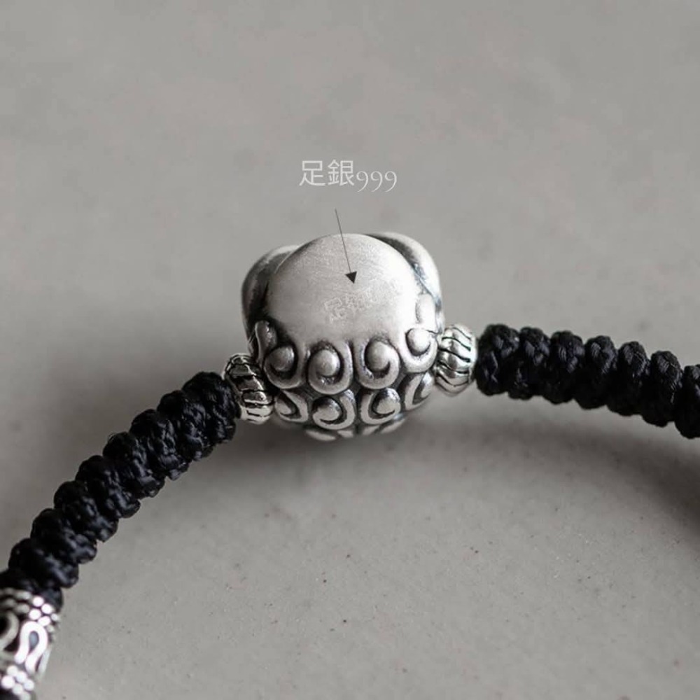 H.K DC925純銀@C0204-新年財富吞金獸祈福手環(多選)-細節圖4