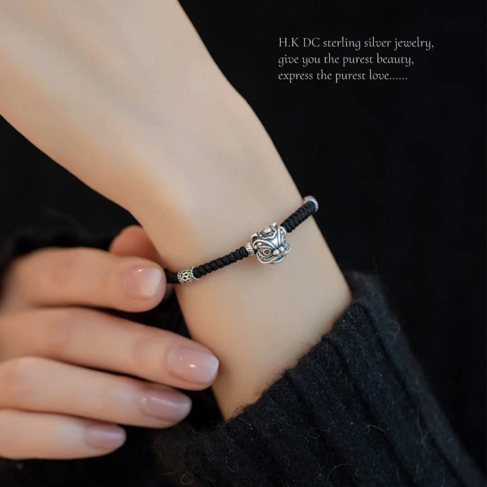 H.K DC925純銀@C0204-新年財富吞金獸祈福手環(多選)-細節圖5