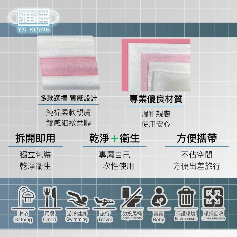 《整箱優惠》一次性棉浴巾 外出旅遊 飯店民宿 按摩店專用  水針浴巾 免洗浴巾 萬用水織布 洗臉巾 旅遊浴巾 不織布-細節圖3