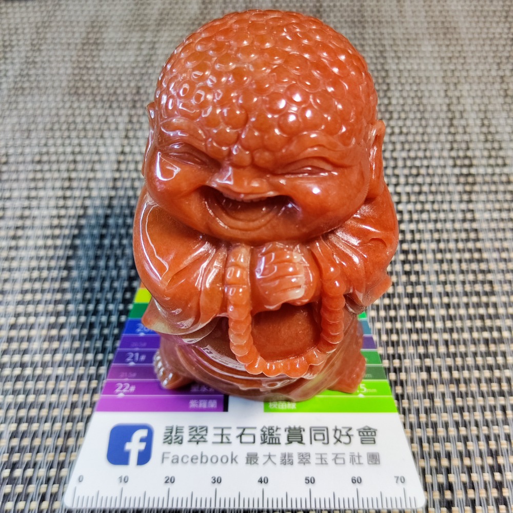🔆息惡行慈🔆天然緬甸玉 A貨翡翠 紅翡 立體精雕 小沙彌  擺件 附證書 92jade 就愛翡翠 現貨特惠-細節圖5