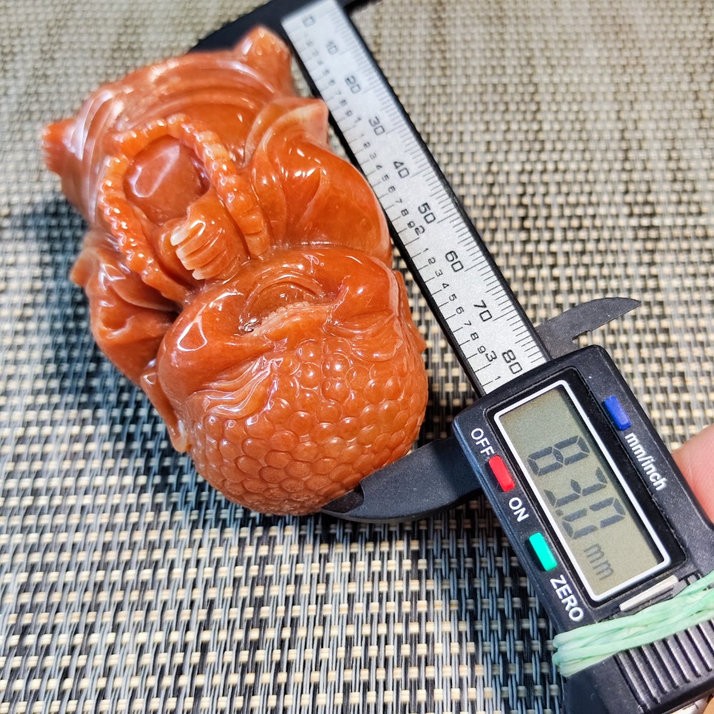 🔆息惡行慈🔆天然緬甸玉 A貨翡翠 紅翡 立體精雕 小沙彌  擺件 附證書 92jade 就愛翡翠 現貨特惠-細節圖7