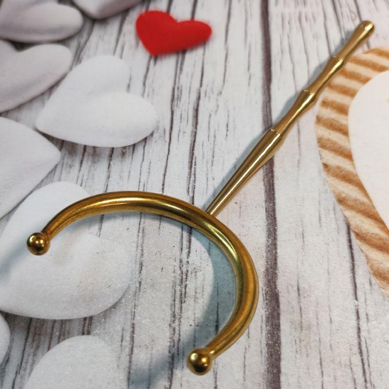 🍵台灣現貨特惠 茶道具🍵黃銅茶道六君子拉絲拋光茶具配件6件套 茶針/茶夾/茶勺/茶叉/茶筆/銅罐 泡茶 茶具 養壺工具-細節圖4