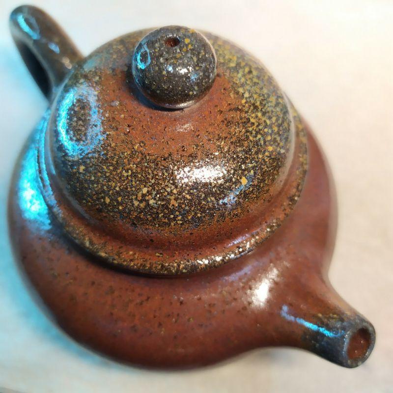 🍵原礦底槽青 柴燒 容天壺🍵   雙層蓋 菱形9孔出水 350cc-細節圖2