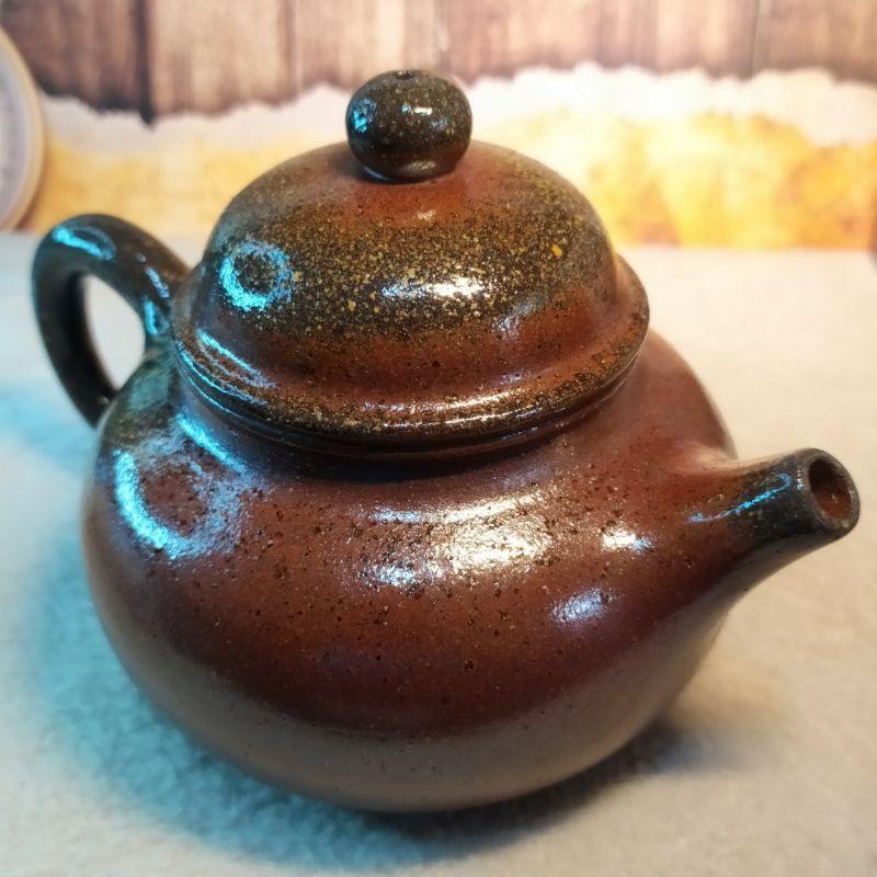 🍵原礦底槽青 柴燒 容天壺🍵   雙層蓋 菱形9孔出水 350cc-細節圖6