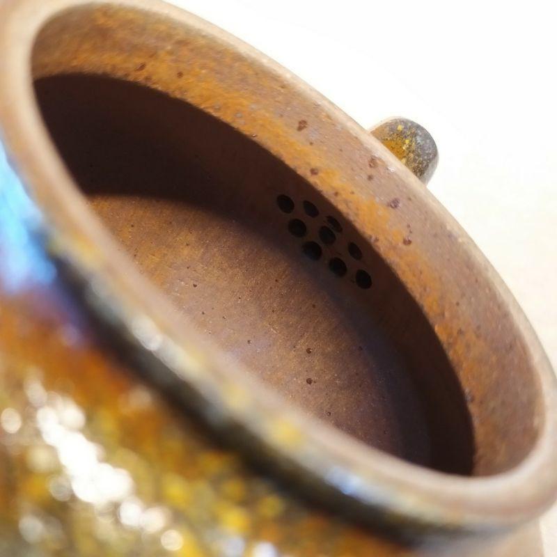 🍵原礦底槽青 柴燒 容天壺🍵   雙層蓋 菱形9孔出水 350cc-細節圖9