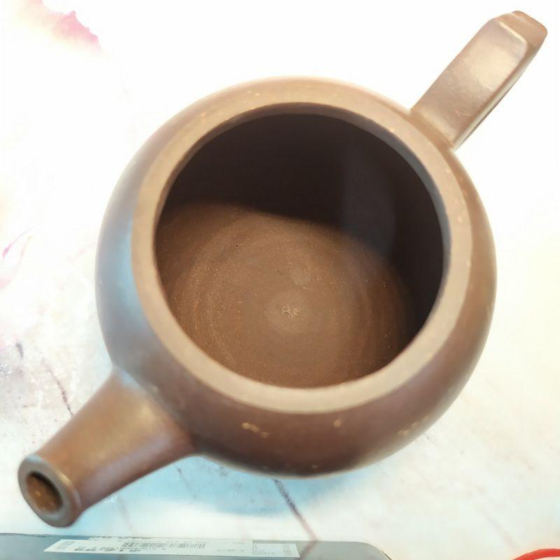 🍵宜興紫砂廠 舖砂 三足牛蓋壺🍵壺名：三足牛蓋 蓋款：林園 泥料：紫泥鋪砂 宜興壺 紫砂壺 茶壺 茶具-細節圖9