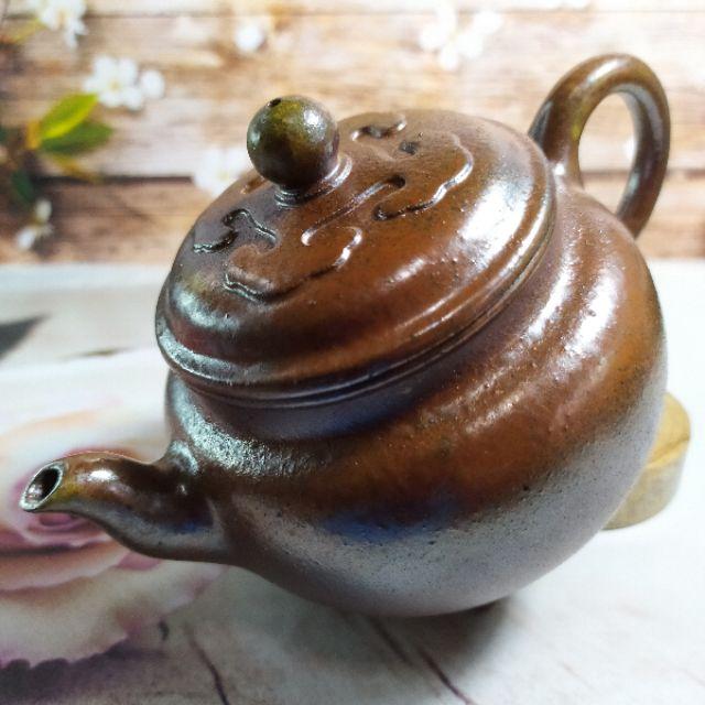 🍵青灰段 柴燒 大彬如意🍵 10孔出水 240cc 珍藏精品 《紫玉金砂 溫潤如玉》紫砂壺 柴燒 李秋芳老師-細節圖4