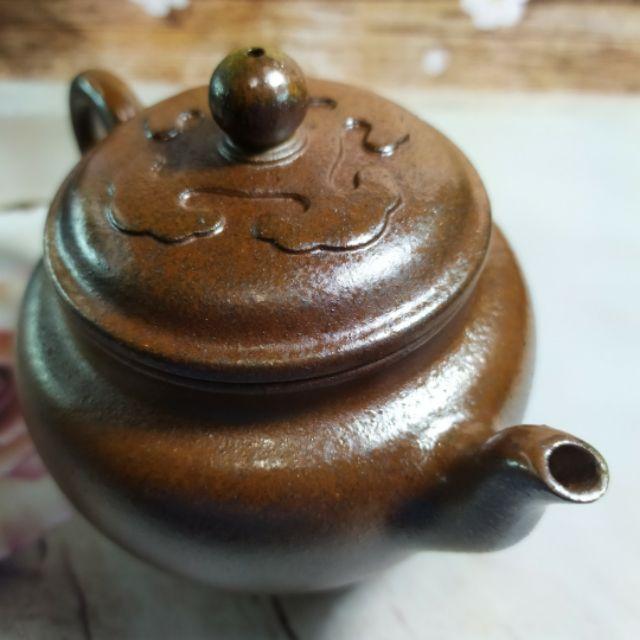 🍵青灰段 柴燒 大彬如意🍵 10孔出水 240cc 珍藏精品 《紫玉金砂 溫潤如玉》紫砂壺 柴燒 李秋芳老師-細節圖5