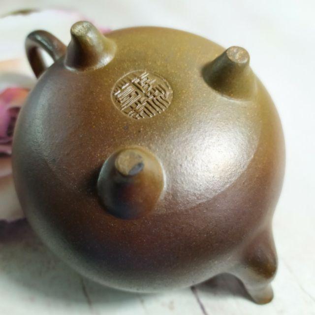 🍵青灰段 柴燒 大彬如意🍵 10孔出水 240cc 珍藏精品 《紫玉金砂 溫潤如玉》紫砂壺 柴燒 李秋芳老師-細節圖6