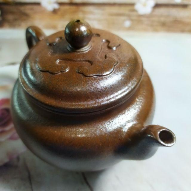 🍵青灰段 柴燒 大彬如意🍵 10孔出水 240cc 珍藏精品 《紫玉金砂 溫潤如玉》紫砂壺 柴燒 李秋芳老師-細節圖8