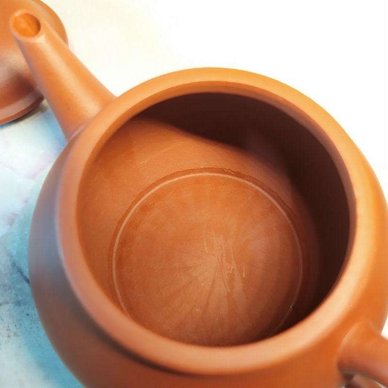 🍵宜興紫砂 早期 紅泥 芭樂壺🍵壺名：芭樂水平壺 底款：墨緣齋意堂製把款：景記 宜興 宜興壺 紫砂壺 茶壺 茶具-細節圖8