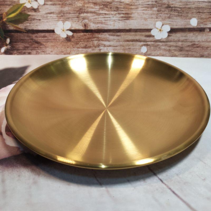 🍵鍍金壺承🍵乾泡台盤 壺承 壺墊 北歐復古風金色圓形收納盤 首飾化妝品金屬托盤 現貨實拍優惠特價【92jade遇見善緣】-細節圖2
