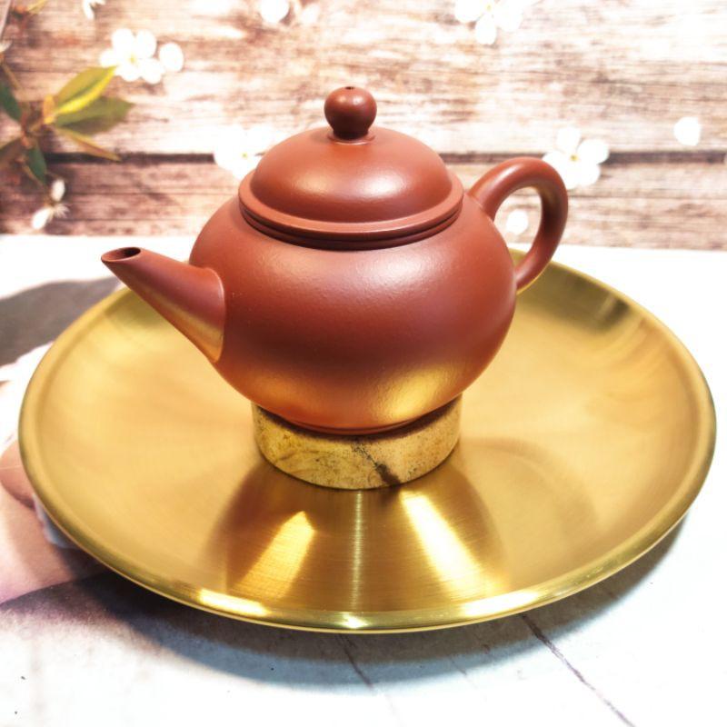 🍵鍍金壺承🍵乾泡台盤 壺承 壺墊 北歐復古風金色圓形收納盤 首飾化妝品金屬托盤 現貨實拍優惠特價【92jade遇見善緣】-細節圖6