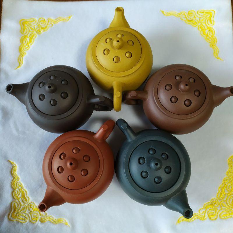 🍵宜興紫砂廠 蓮子壺 五色套組 🍵【92jade 遇見善緣】現貨特惠 宜興壺 紫砂壺 茶壺 茶具 中國宜興-細節圖2