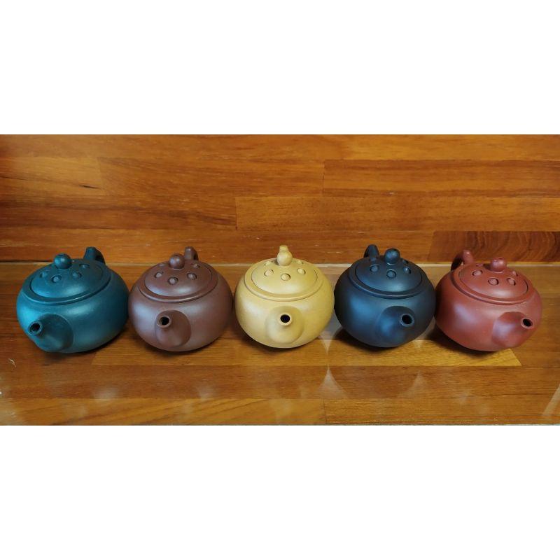 🍵宜興紫砂廠 蓮子壺 五色套組 🍵【92jade 遇見善緣】現貨特惠 宜興壺 紫砂壺 茶壺 茶具 中國宜興-細節圖4