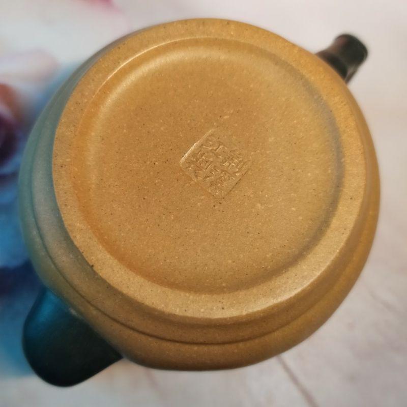 ‌🍵宜興紫砂廠 雙色  竹段壺🍵出水：7孔 約180cc 段泥+綠泥 荊溪江製 宜興 宜興壺 紫砂壺 茶壺 茶具-細節圖8