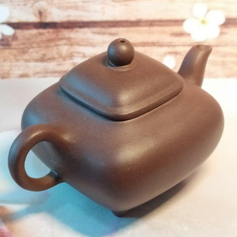 ‌🍵宜興紫砂廠 紫泥  傳爐壺🍵壺名：傳爐 出水：4孔 容量：約90cc 泥料：紫泥 宜興壺 紫砂壺 茶壺 茶具-細節圖4
