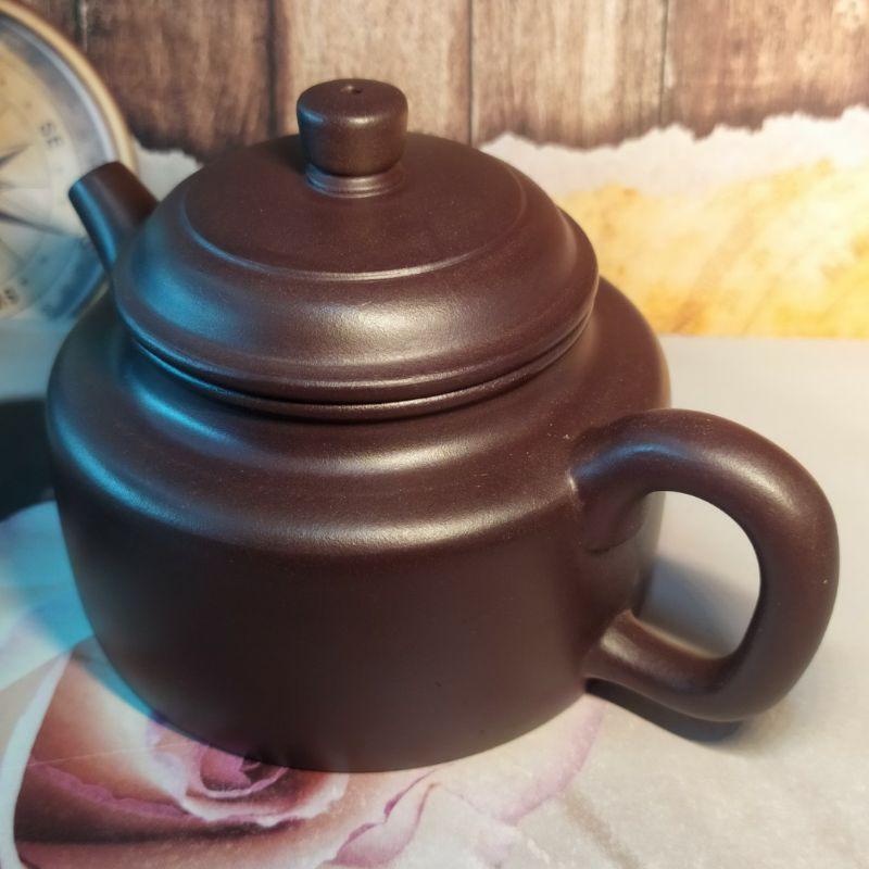 🍵細紫泥 德鐘壺🍵雙層蓋設計 內壁章+內刻字 7孔出水 280cc【92jade 遇見善緣】-細節圖2