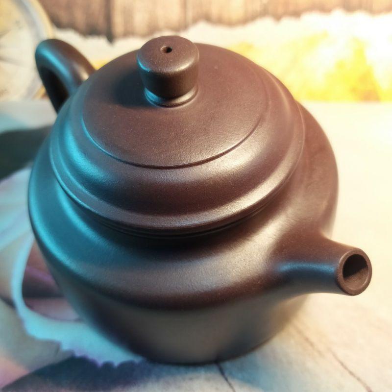 🍵細紫泥 德鐘壺🍵雙層蓋設計 內壁章+內刻字 7孔出水 280cc【92jade 遇見善緣】-細節圖3