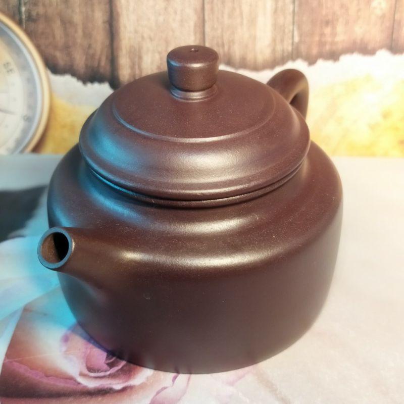 🍵細紫泥 德鐘壺🍵雙層蓋設計 內壁章+內刻字 7孔出水 280cc【92jade 遇見善緣】-細節圖4