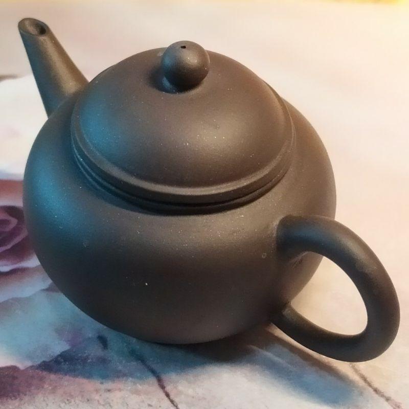 🍵紫砂一廠 黑紫砂 水平壺🍵【92jade 遇見善緣】老茶專用壺 紫砂壺-細節圖2