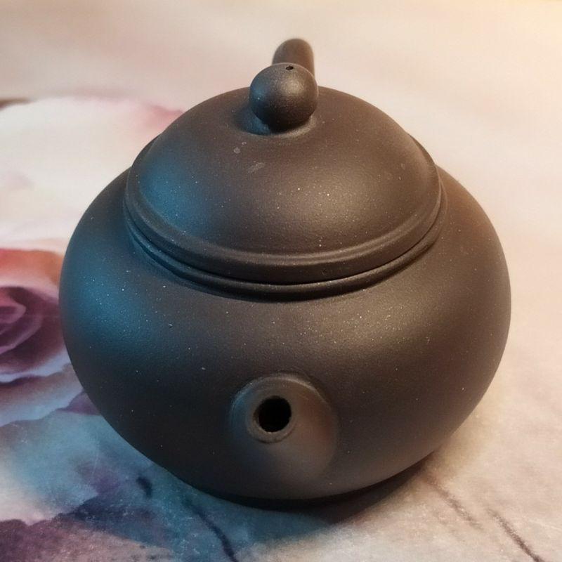 🍵紫砂一廠 黑紫砂 水平壺🍵【92jade 遇見善緣】老茶專用壺 紫砂壺-細節圖3