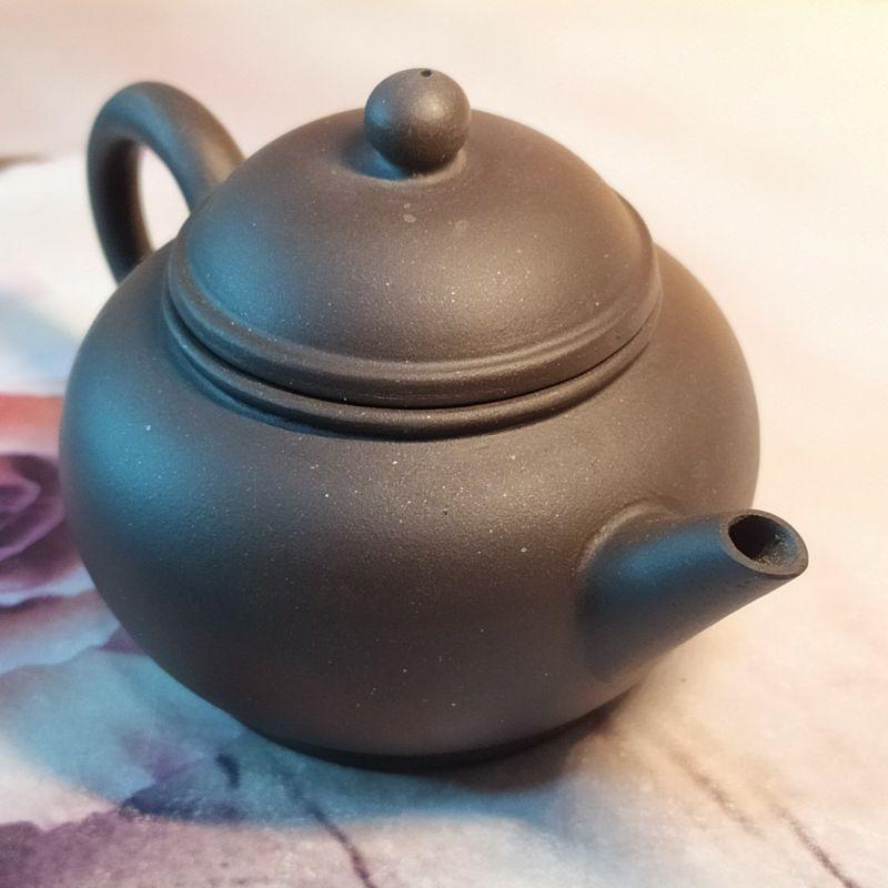 🍵紫砂一廠 黑紫砂 水平壺🍵【92jade 遇見善緣】老茶專用壺 紫砂壺-細節圖4