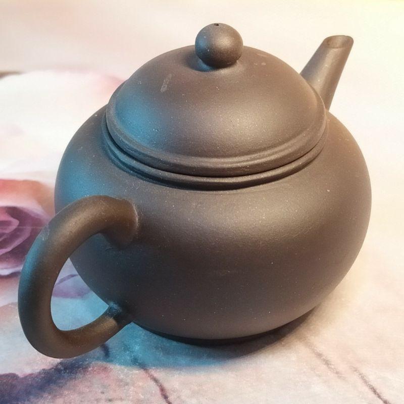 🍵紫砂一廠 黑紫砂 水平壺🍵【92jade 遇見善緣】老茶專用壺 紫砂壺-細節圖5