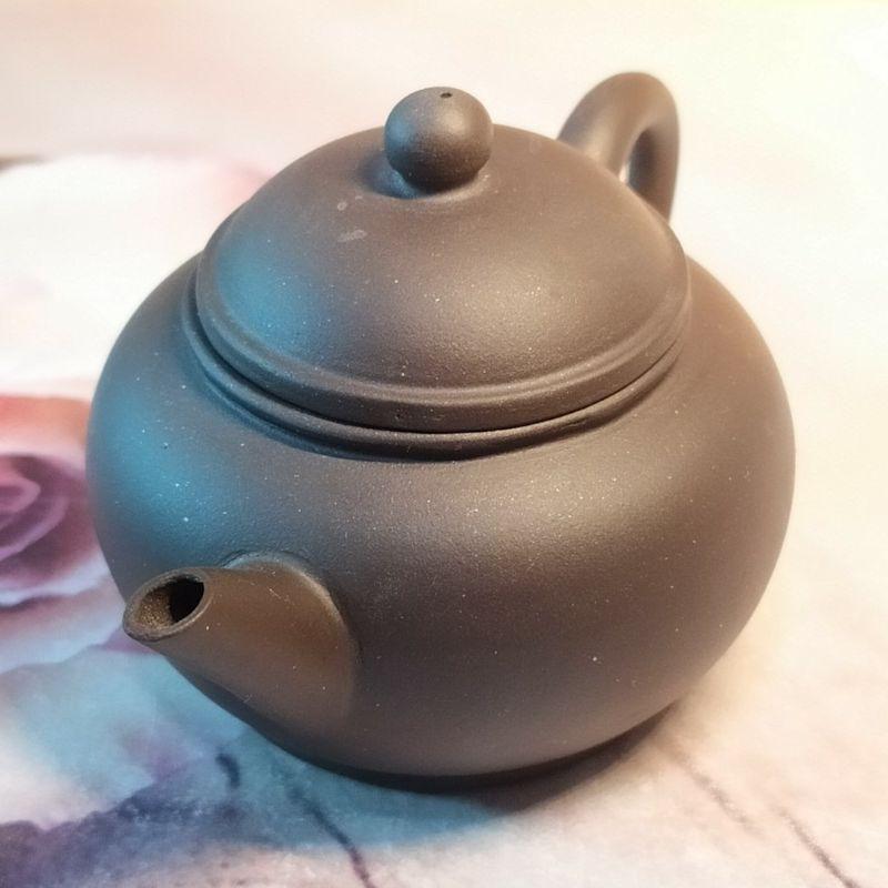 🍵紫砂一廠 黑紫砂 水平壺🍵【92jade 遇見善緣】老茶專用壺 紫砂壺-細節圖6