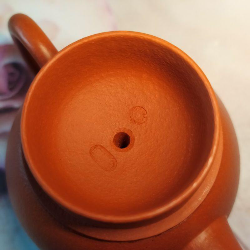 🍵梨皮朱泥 文旦壺🍵經典器型 泡茶利器菱形9孔出水 180cc 《紫玉金砂 溫潤如玉》-細節圖7