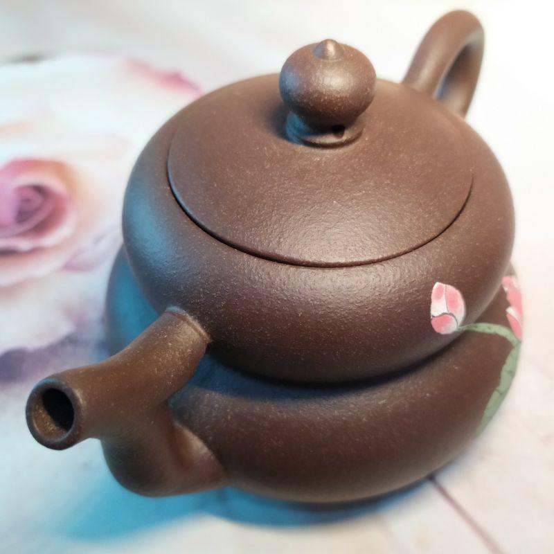 🍵紫泥 彩繪蓮花 葫蘆壺🍵【92jade 遇見善緣】-細節圖3