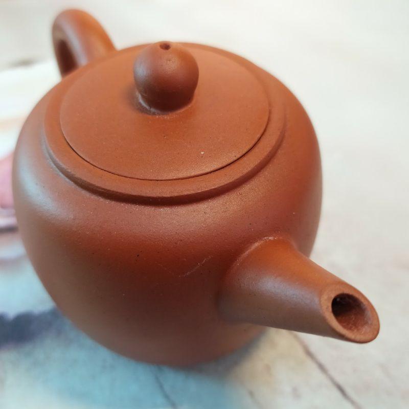 ‌🍵宜興紫砂廠 紅土 蘋果壺🍵壺名：紅蘋果壺 出水：單孔 容量：約130cc 泥料：紅土 宜興壺 紫砂壺 茶壺 茶具-細節圖2