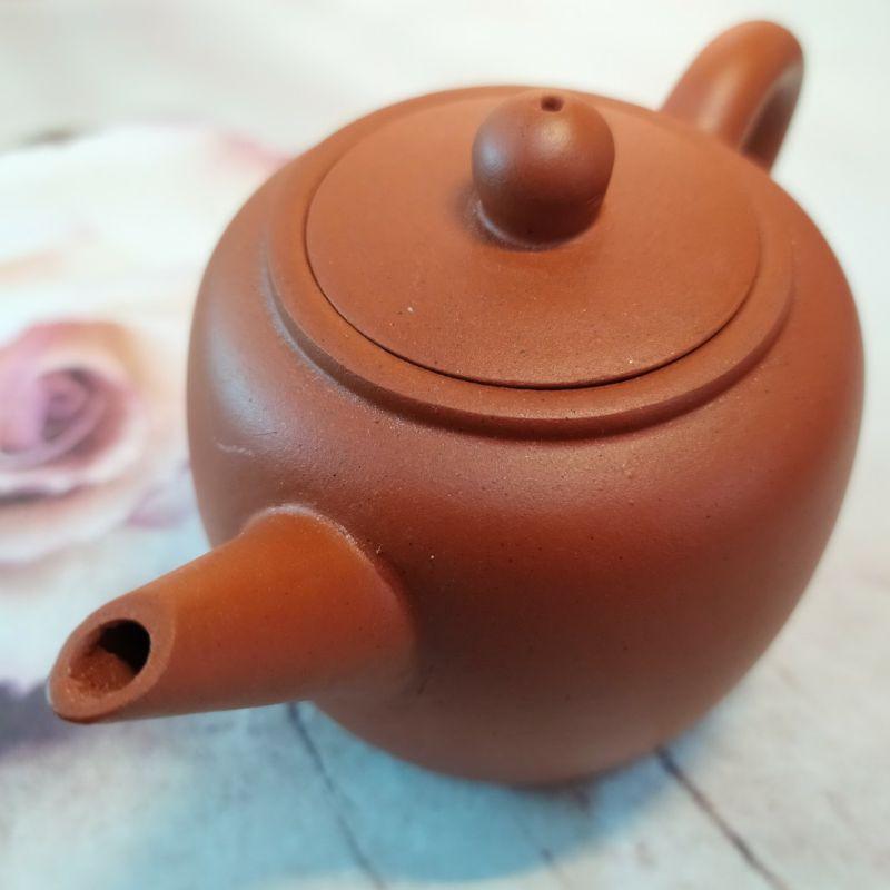 ‌🍵宜興紫砂廠 紅土 蘋果壺🍵壺名：紅蘋果壺 出水：單孔 容量：約130cc 泥料：紅土 宜興壺 紫砂壺 茶壺 茶具-細節圖3