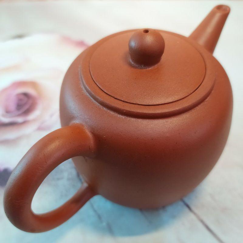 ‌🍵宜興紫砂廠 紅土 蘋果壺🍵壺名：紅蘋果壺 出水：單孔 容量：約130cc 泥料：紅土 宜興壺 紫砂壺 茶壺 茶具-細節圖4