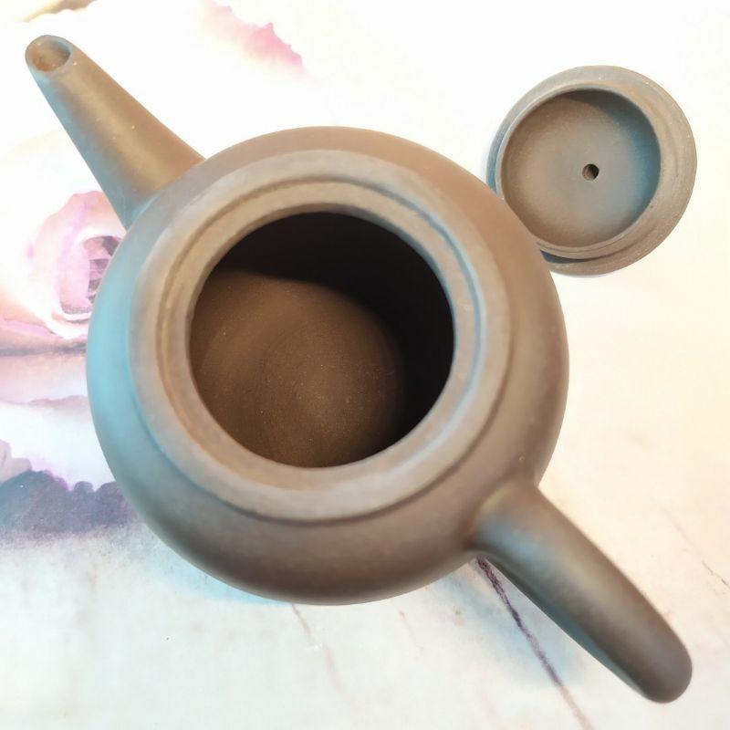 ‌🍵宜興紫砂廠 黑泥 蘋果壺🍵壺名：黑蘋果壺 出水：單孔 容量：約160cc 泥料：黑鐵砂 宜興壺 紫砂壺 茶壺 茶具-細節圖6