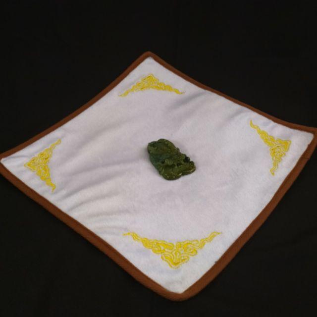 💖92jade💖 30*30cm珠寶玉器翡翠看貨展示布 黑白雙面絲絨短毛刺繡櫃檯專用珠布批發背景布珠寶首飾玉石櫃台展示用-細節圖3