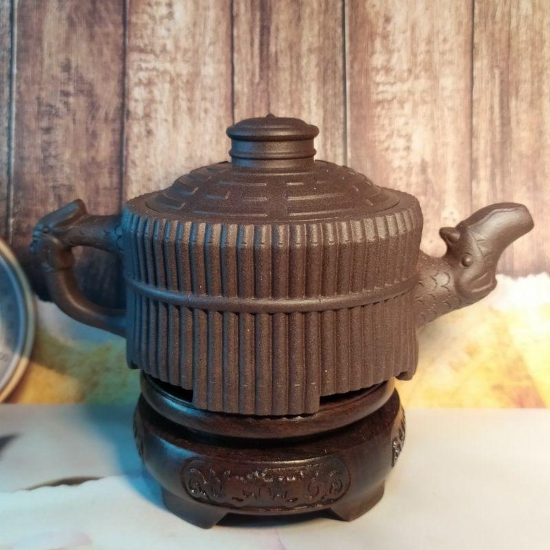 🐲紫砂八卦龍頭一捆竹壺☯️【92jade 遇見善緣】-細節圖2