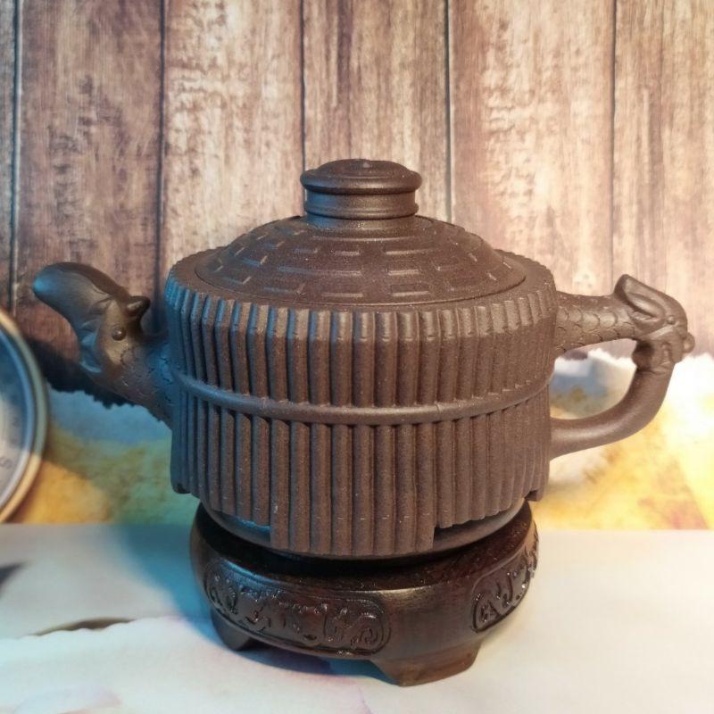 🐲紫砂八卦龍頭一捆竹壺☯️【92jade 遇見善緣】-細節圖6