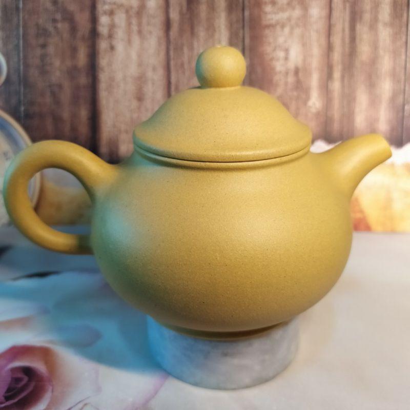 🍵黃金段泥 彩繪蓮花 潘壺🍵泥彩繪蓮花  好運連連  經典器型  泡茶利器 梅花7孔【92jade 遇見善緣】-細節圖3