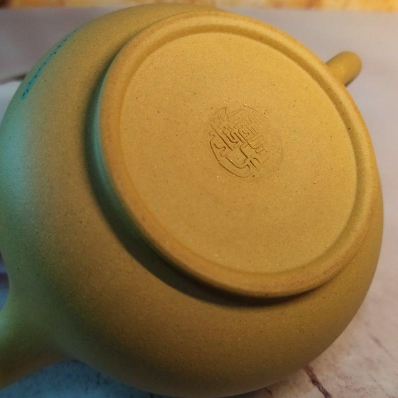 🍵黃金段泥 彩繪蓮花 潘壺🍵泥彩繪蓮花  好運連連  經典器型  泡茶利器 梅花7孔【92jade 遇見善緣】-細節圖6