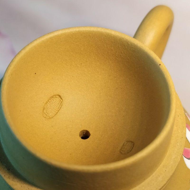 🍵黃金段泥 彩繪蓮花 潘壺🍵泥彩繪蓮花  好運連連  經典器型  泡茶利器 梅花7孔【92jade 遇見善緣】-細節圖7