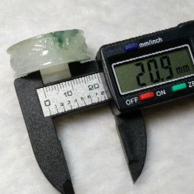 🦇福星高照🦇 天然緬甸玉A貨翡翠-糯冰飄綠花 精雕 蝙蝠 如意紋 扳指【92jade 遇見善緣】現貨特惠 翡翠扳指戒指-細節圖5