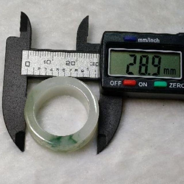 🦇福星高照🦇 天然緬甸玉A貨翡翠-糯冰飄綠花 精雕 蝙蝠 如意紋 扳指【92jade 遇見善緣】現貨特惠 翡翠扳指戒指-細節圖6