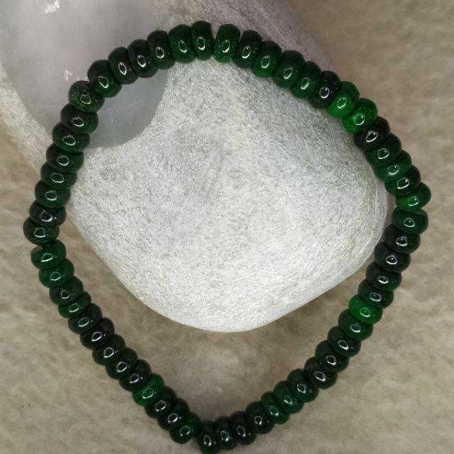 🧮精打細算🧮天然緬甸玉A貨翡翠- 5.6mm花青算盤珠 手串/手珠/手鏈 台灣賣家現貨優惠【92jade 遇見善緣】-細節圖5
