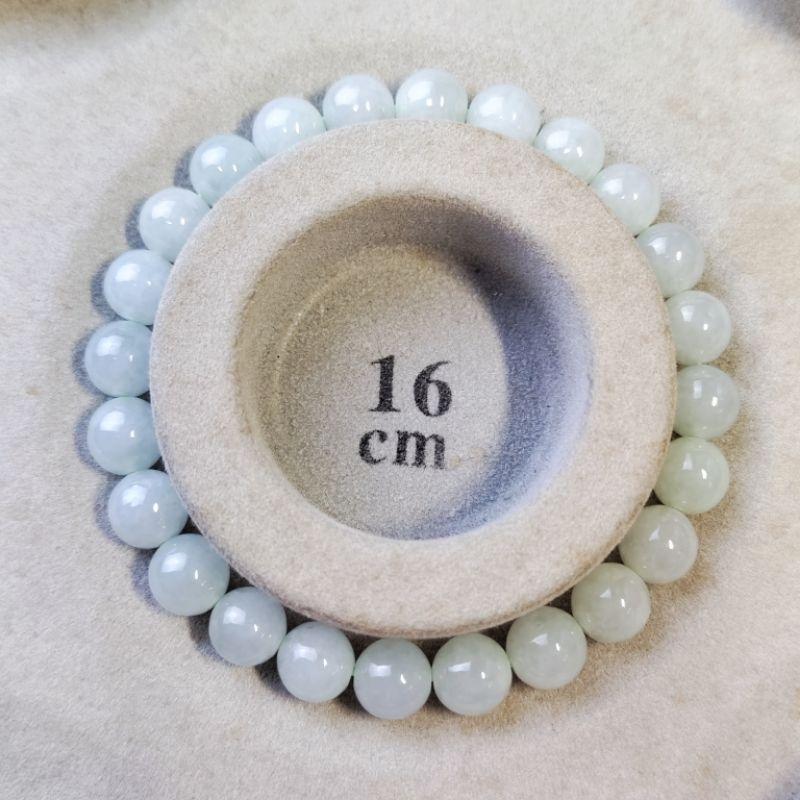 🍡淡底色珠串🍡天然緬甸玉 A貨 翡翠-7.9mm  淡底色 圓珠 手珠 手串 現貨特價【92jade】玉手串 玉手鍊-細節圖9