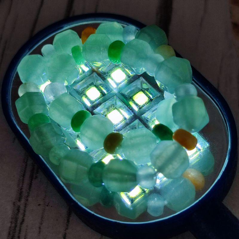 📿六菱珠📿天然緬甸玉 A貨翡翠-6mm冰晴六菱形珠+三彩算盤珠 手珠/手鍊/手串 現貨特價【92jade 遇見善緣】-細節圖2