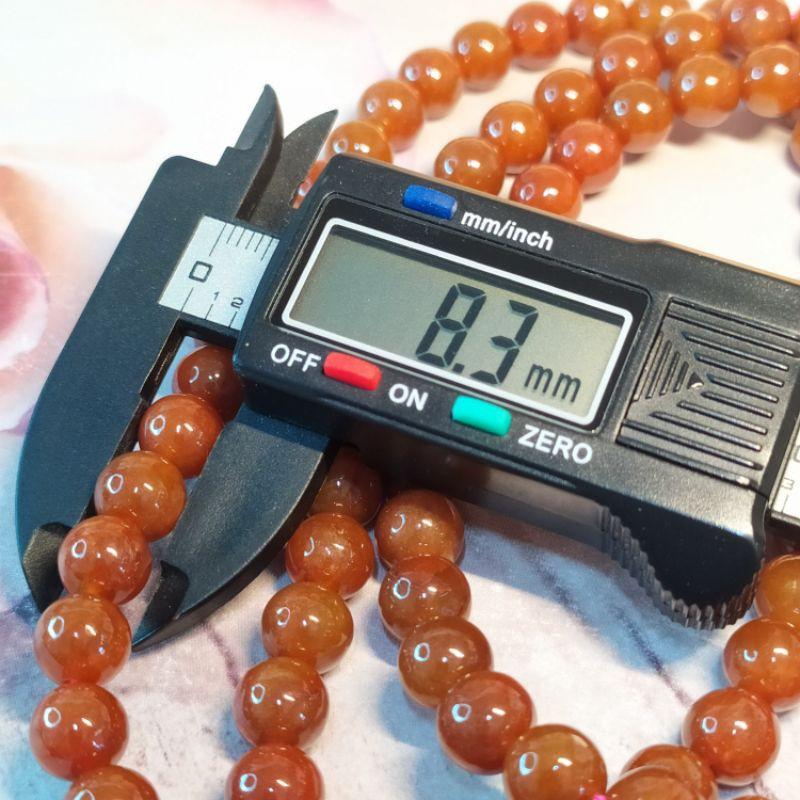 📿紅翡珠鍊📿天然緬甸玉 A貨翡翠-8mm大紅翡珠 108顆 精品圓珠 珠鍊/項鍊/繞多圈 翡翠項鍊 紅翡項鍊 母親節禮物-細節圖6