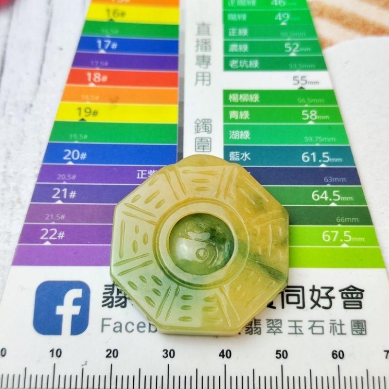 ☯️占凶吉 知萬象☯️天然緬甸玉 A貨 翡翠 三彩 雙面精雕 八卦 玉八卦 開運八卦 中間可轉動 現貨特價-細節圖5