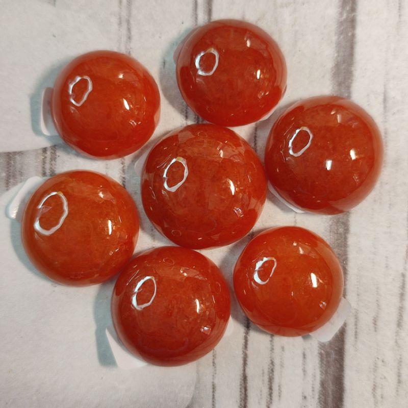 🥚紅翡蛋面🥚天然緬甸玉 A貨 翡翠 紅翡 蛋面 戒面裸石 現貨特價【92jade 就愛翡翠】diy镶嵌件 紅蛋面-細節圖2